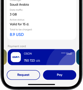 Payment screen Payment screen