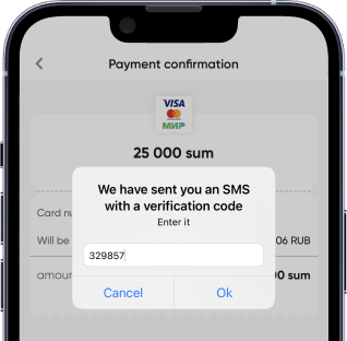Payment screen Payment screen